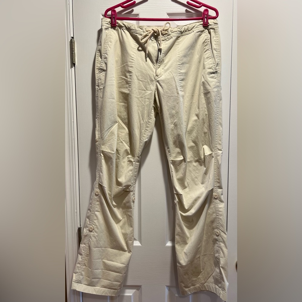 GAP Factory Cream Drawstring Utility Pants